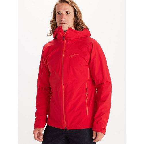 Marmot Rain Jacket Red Yellow NZ - Keele Peak Jackets Mens NZ364872